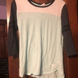 Vs Pink 3/4 Sleeve Shirt